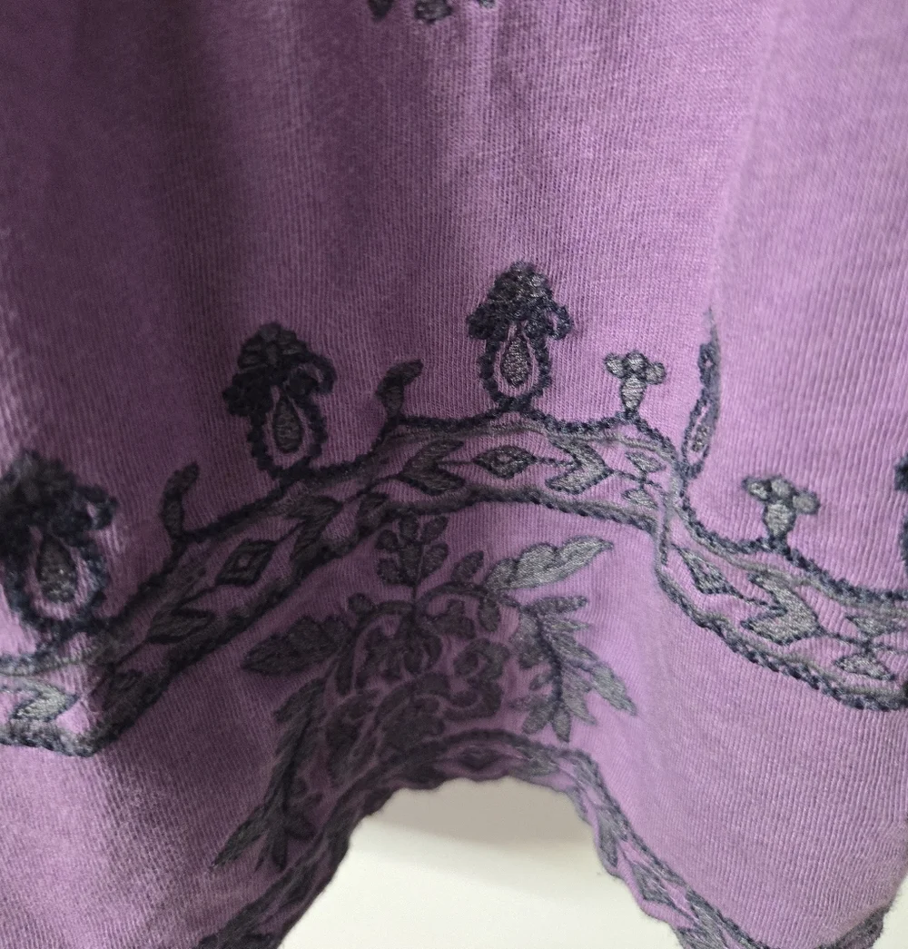 J.Jill Purple Embroidered Top - Picture 4 of 6